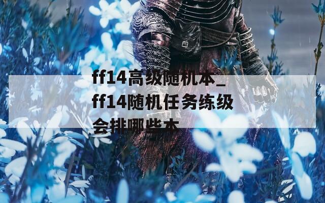 ff14高级随机本_ff14随机任务练级会排哪些本