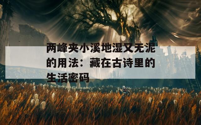 两峰夹小溪地湿又无泥的用法：藏在古诗里的生活密码