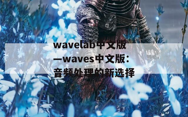 wavelab中文版—waves中文版：音频处理的新选择  第1张