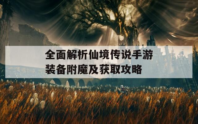 全面解析仙境传说手游装备附魔及获取攻略  第1张